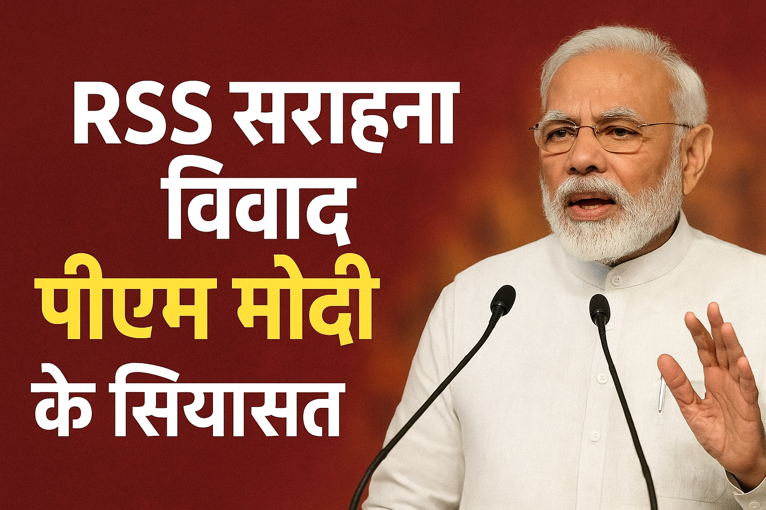 पीएम मोदी का भाषण, RSS सराहना विवाद और राजनीति