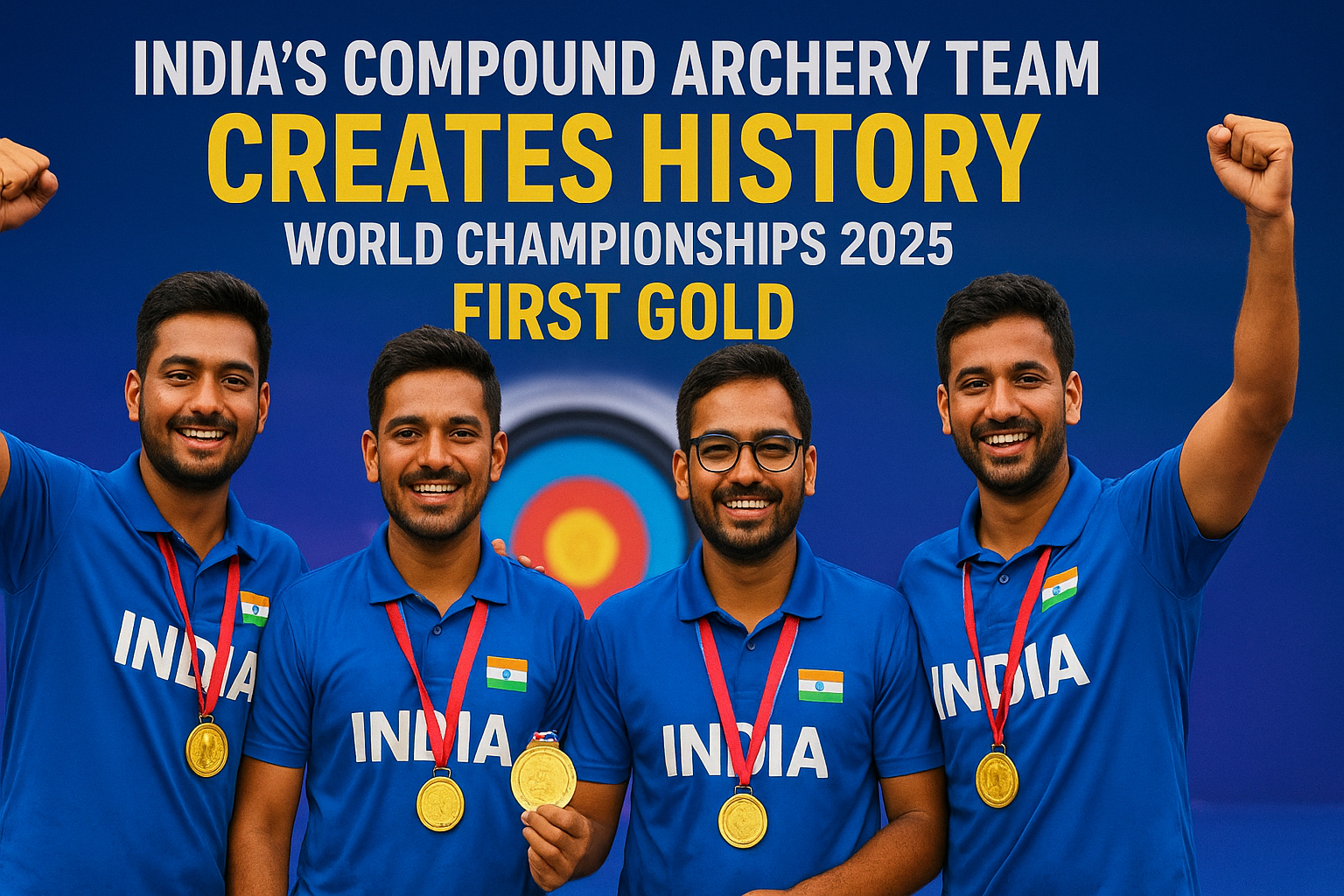 भारत की Compound Archery टीम ने 2025 वर्ल्ड चैंपियनशिप में स्वर्ण पदक जीतकर इतिहास रचा