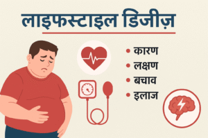 लाइफस्टाइल डिज़ीज़ के कारण, लक्षण और बचाव की जानकारी हिंदी में | Lifestyle Diseases in Hindi Infographic