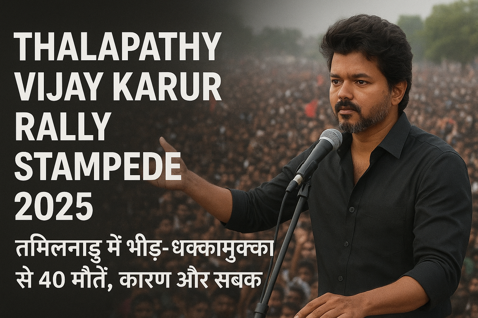 Thalapathy Vijay Karur rally 2025 crowd stampede in Tamil Nadu where 40 people died during political event – news coverage and analysis