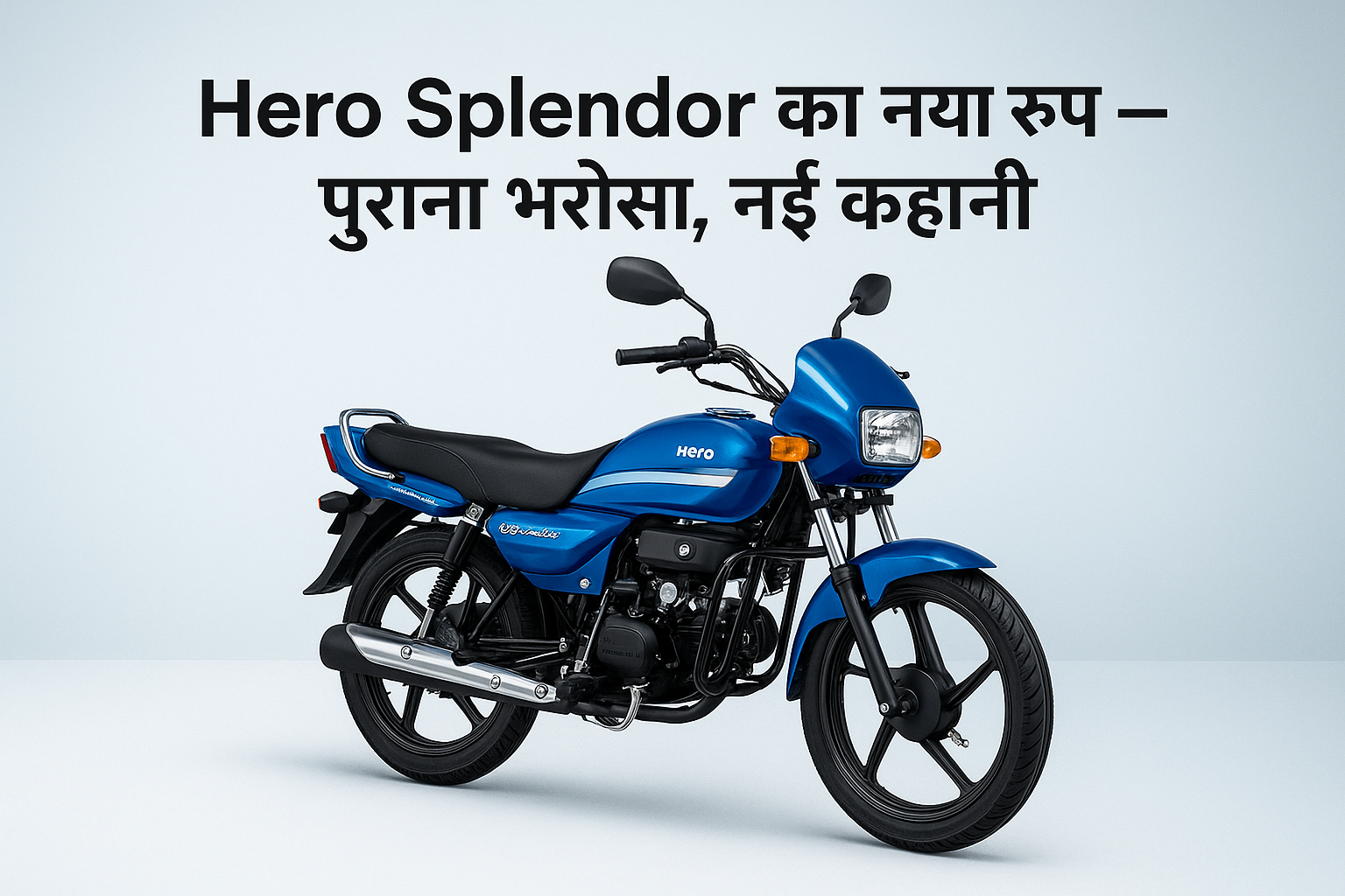 Hero Splendor का नया रूप – पुराना भरोसा, नई कहानी 1 Hero Splendor 2025 bike with LED headlight, digital-analog meter, XTEC smart features, fuel-efficient engine and stylish design