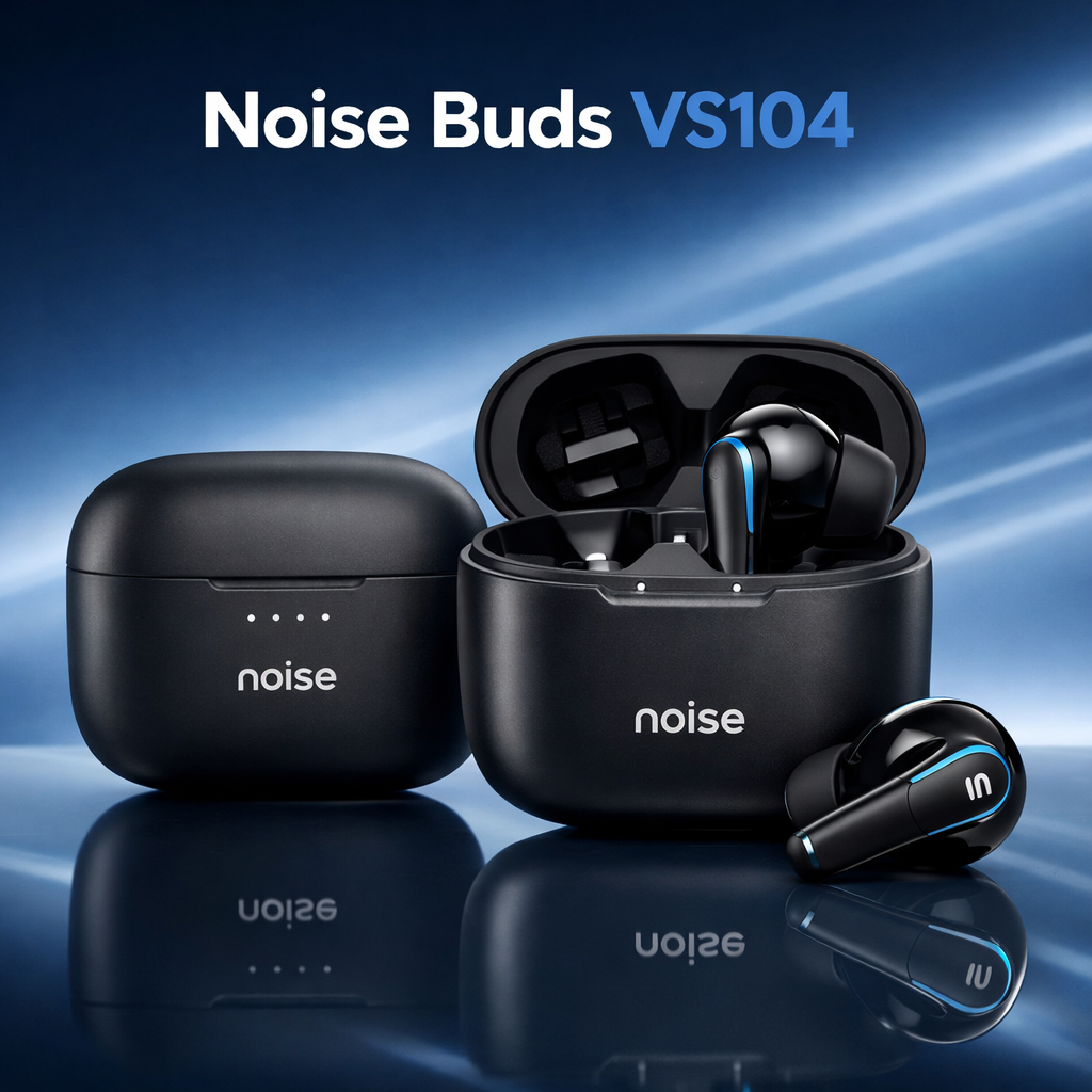 Noise Buds VS104 ईयरबड्स ₹1500 के अंदर – बैलेंस्ड साउंड, क्लियर वॉइस, आरामदायक फिट कॉल और ऑनलाइन क्लास के लिए।