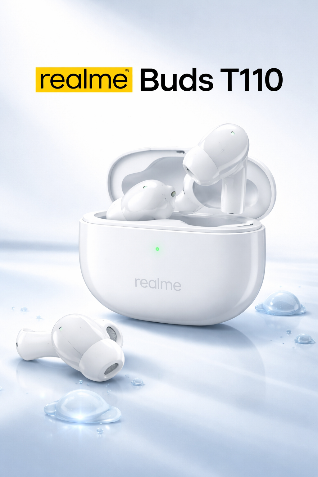 realme Buds T110 बजट वायरलेस ईयरबड्स – बैलेंस्ड ऑडियो, लो-लेटेंसी गेमिंग मोड, अच्छी बैटरी और माइक्रोफोन क्वालिटी।