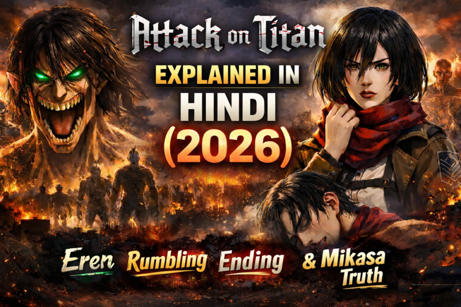 Attack on Titan final season Eren Rumbling scene explained in Hindi with Mikasa ending analysis 2026